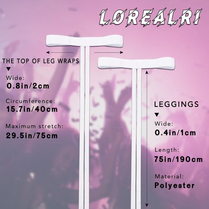 Lorealri Store أربطة الساق المرنة للحفلات - أحزمة الساق بحجم زائد - ملابس الرقص لمهرجانات الموسيقى مثل كوتشيلا للنساء - Image 3